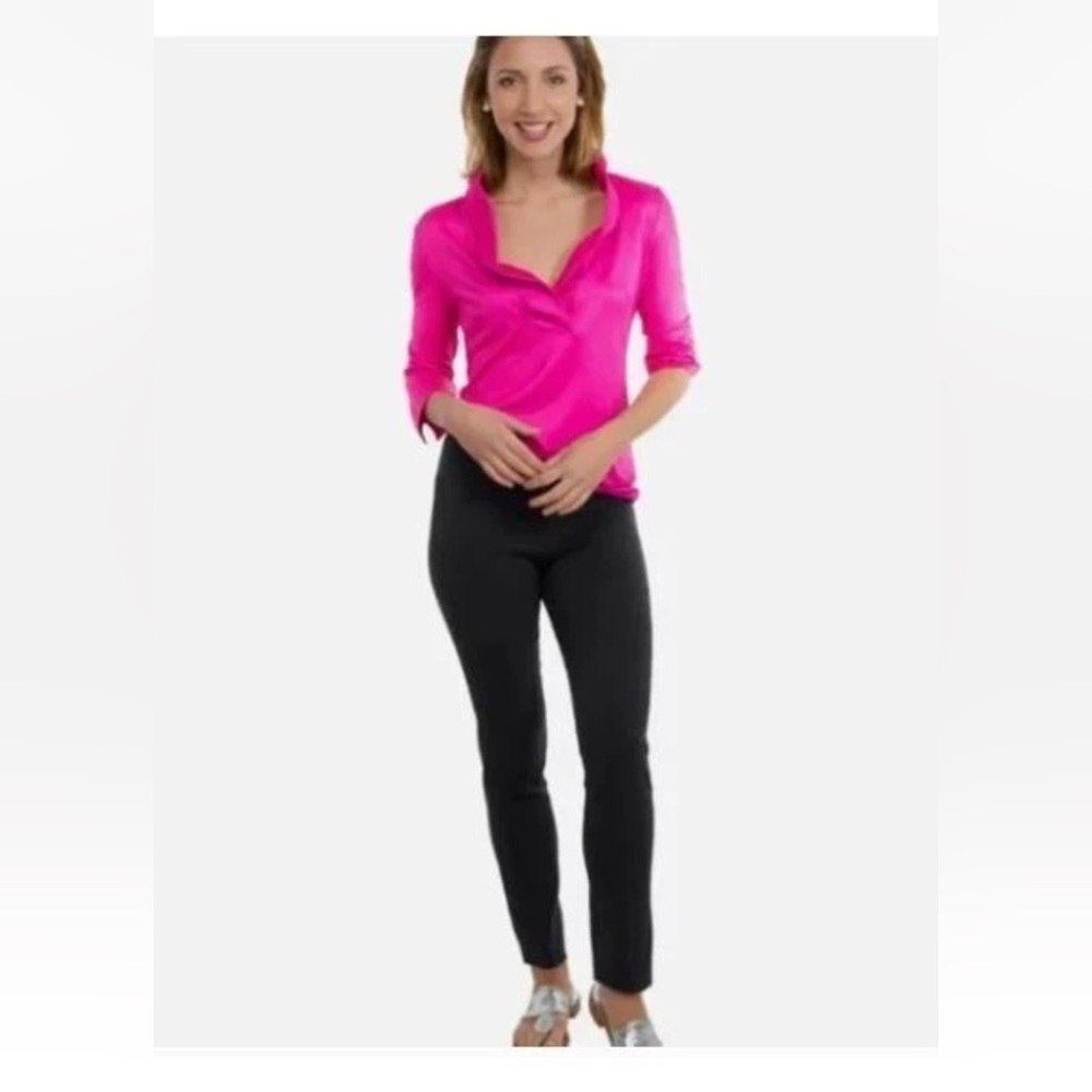 Gretchen Scott Gripeless Pull On Pants Womens Black Leggings‎ Retail $132 XS